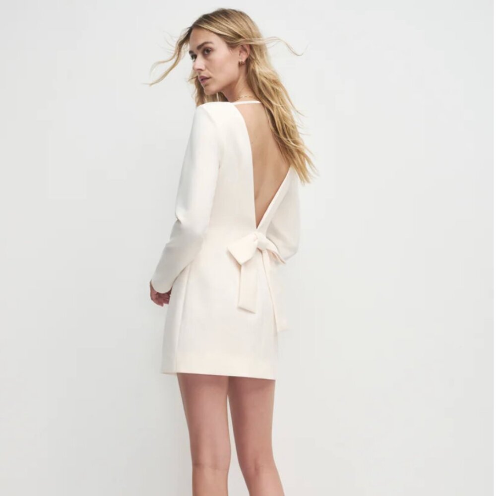 Favorite Daughter - THE LONG SLEEVE MEET CUTE DRESS Ivory Size 10